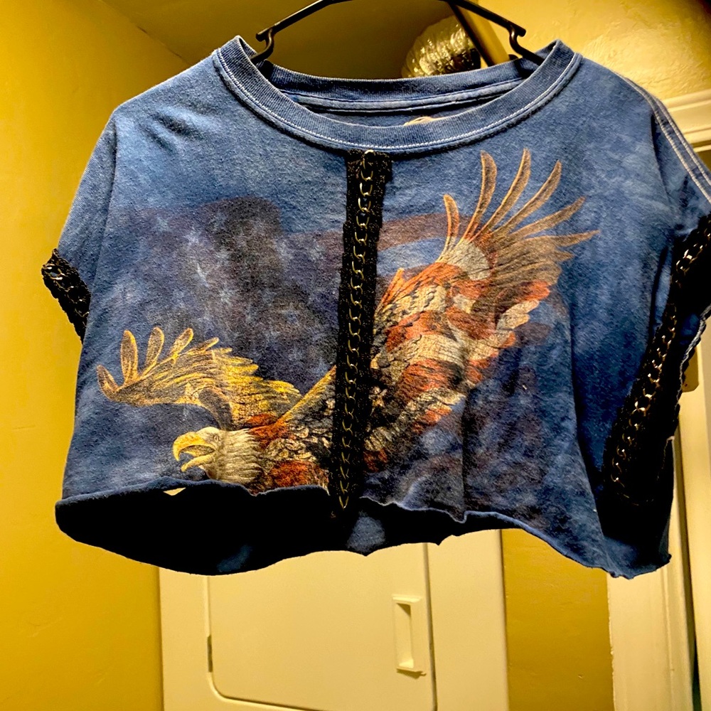 Crop top American flag